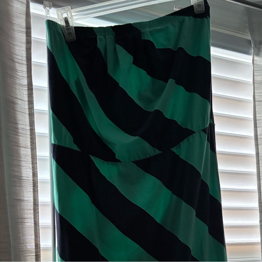 Striped Maxi Dress in Black and Green